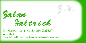 zalan haltrich business card